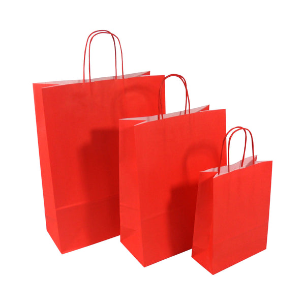 Download Red Twist Handle Paper Carrier Bags | Robins Packaging