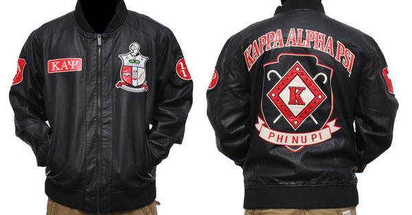 Kappa Alpha Psi PU Leather Jacket Black – Mobizix, Inc.