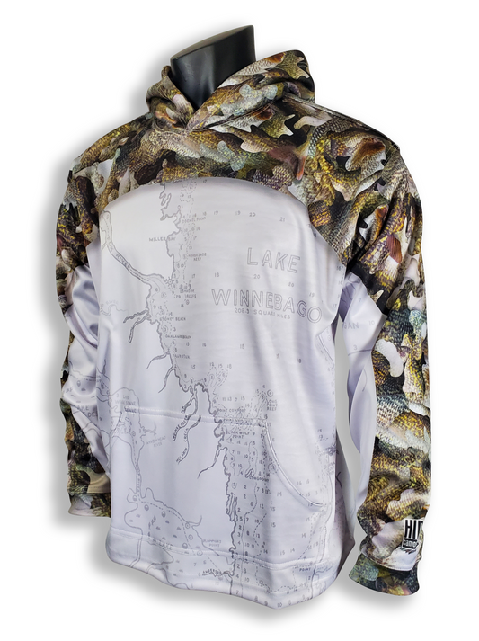 LIFESTYLE Fishing Apparel - Walleye Skin Camo - Hoodie – Hide Camouflage