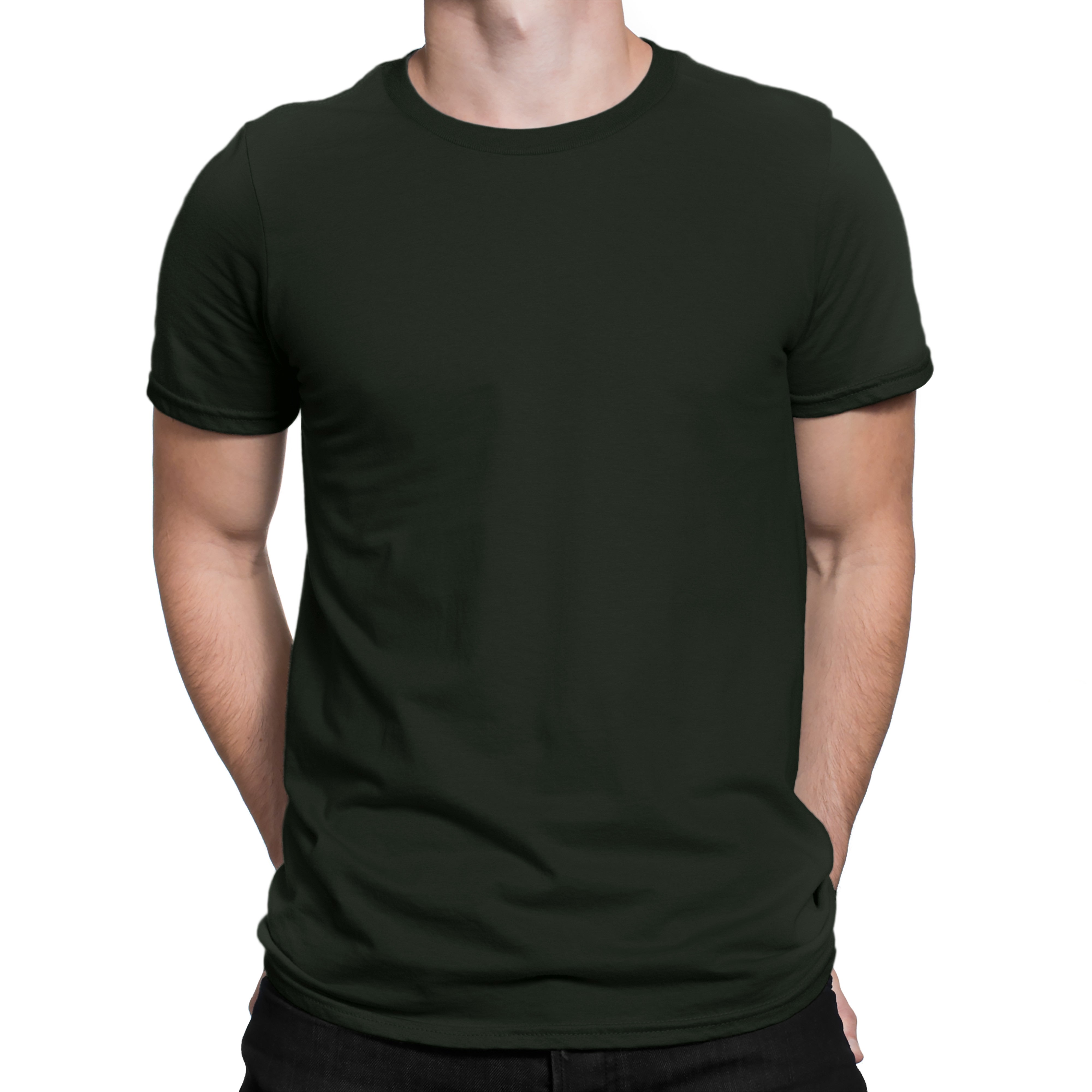 Men S Basic Bottle Green T Shirt By Silly Punter In India