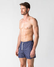 Dark blue printed swim short | Sunno by Bene Cape – SUNNO BY BENE CAPE