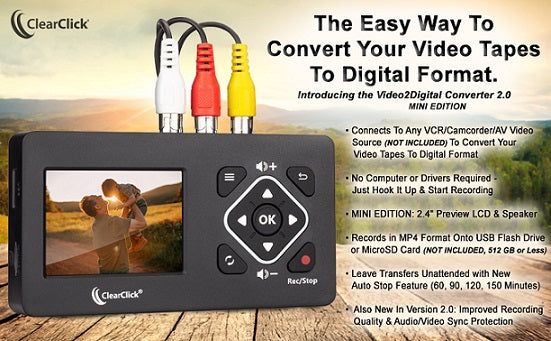 How to Convert VHS to Digital with Clear Click Video 2 Digital Converter  2.0 