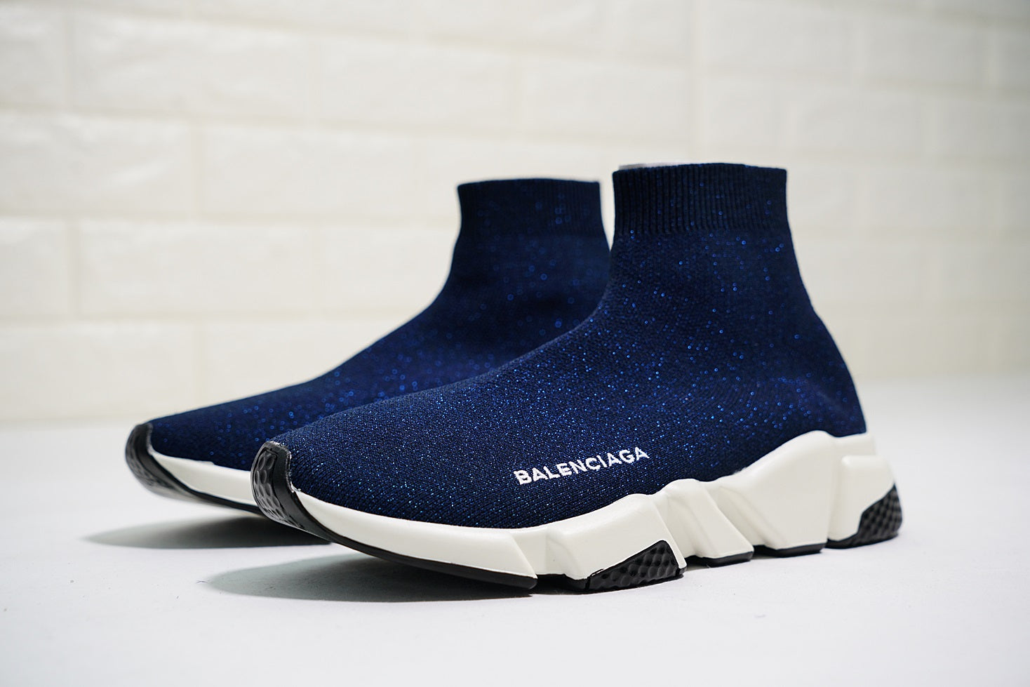 balenciaga speed knit blue