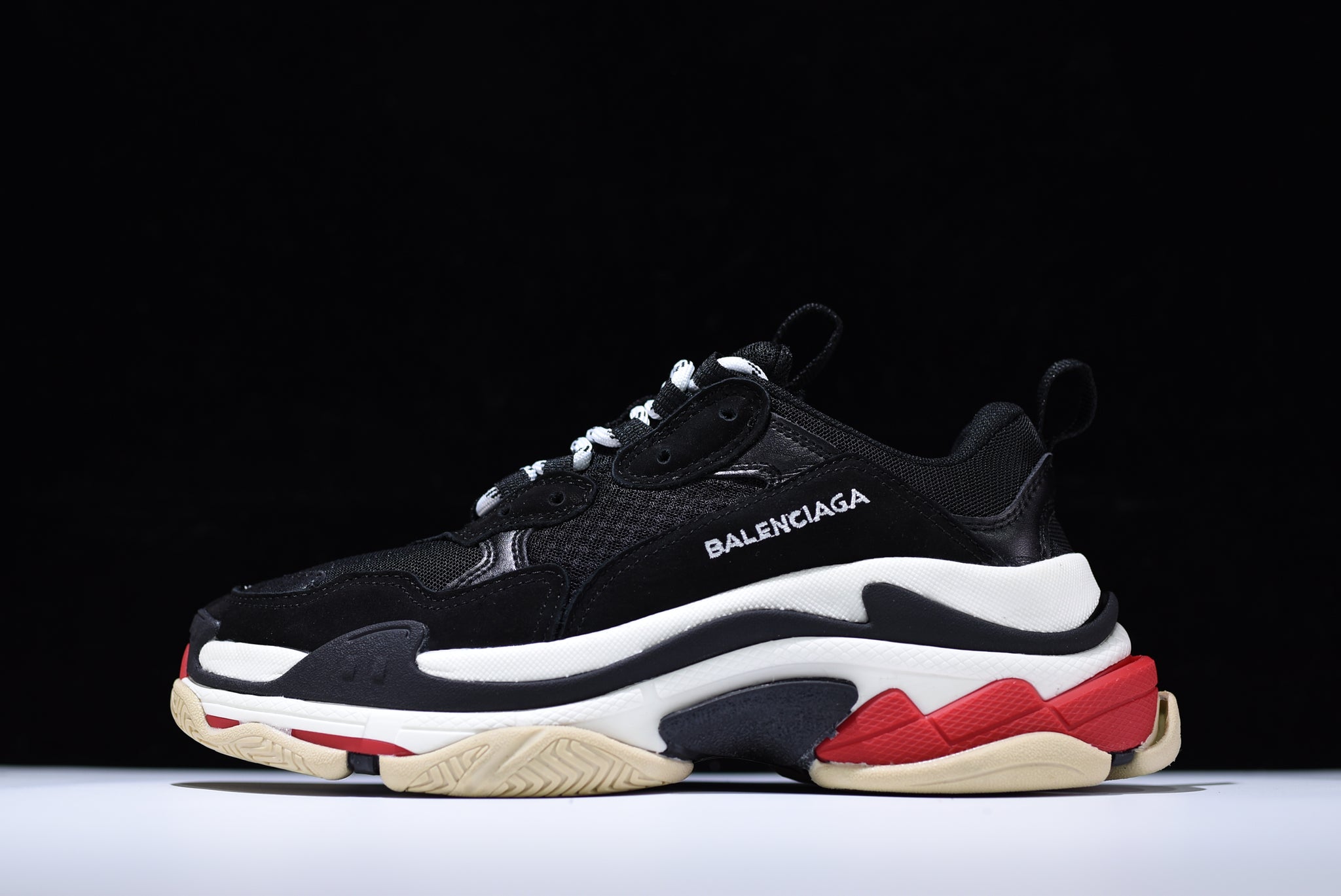 balenciaga black white red