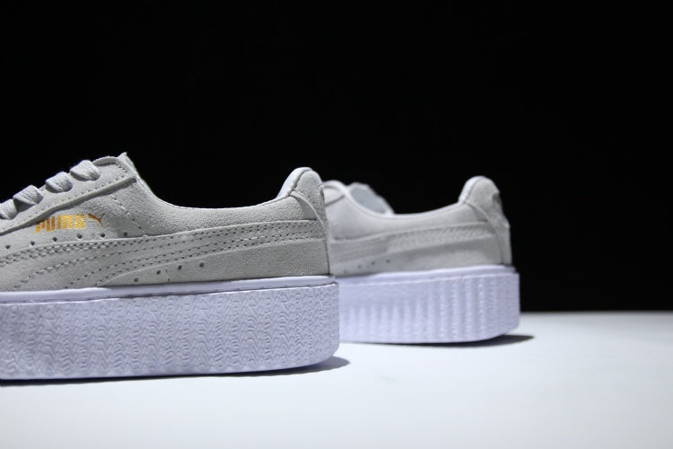 puma suede platform cream