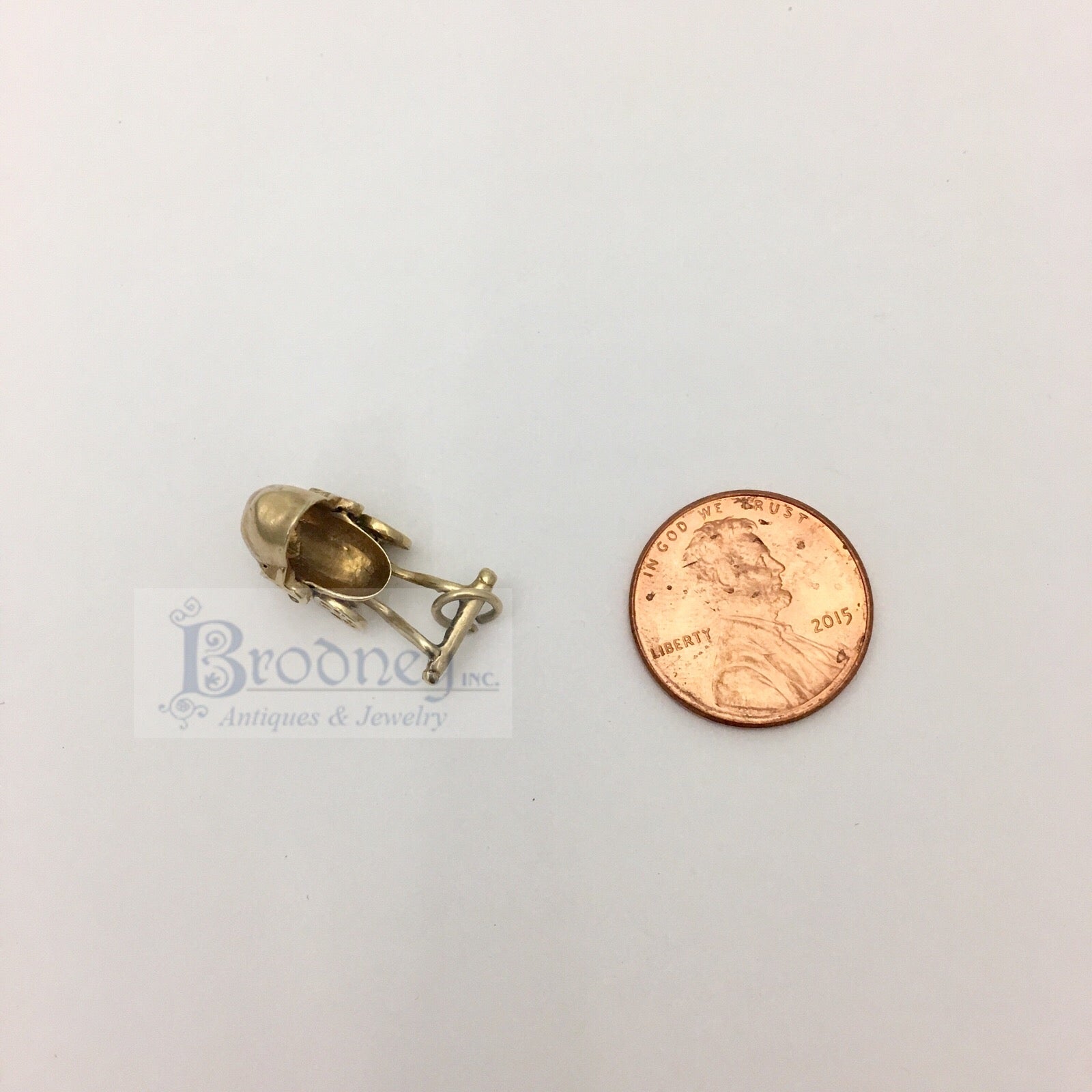 14Kt Gold Baby Carriage Charm