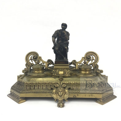 French Art Nouveau Bronze Inkwell – Brodney Antiques and Jewelry