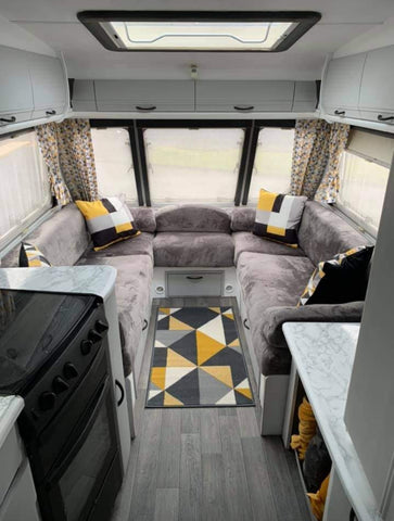 Caravan interior painted with Frenchic Al Fresco Paint