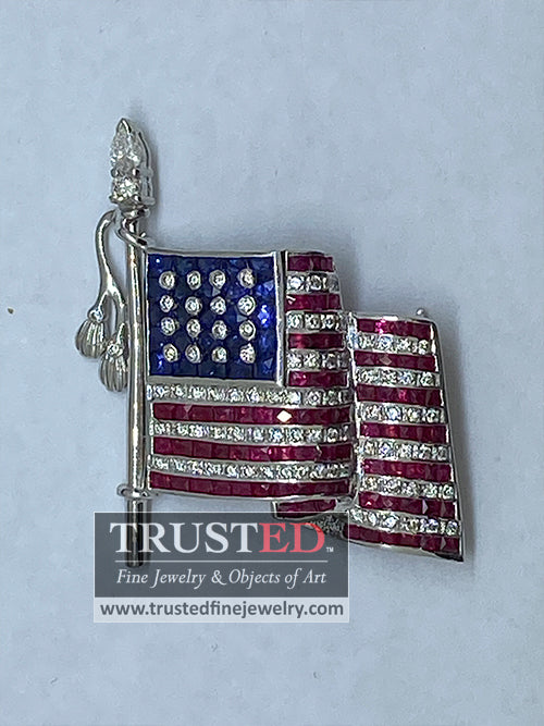 flag brooch