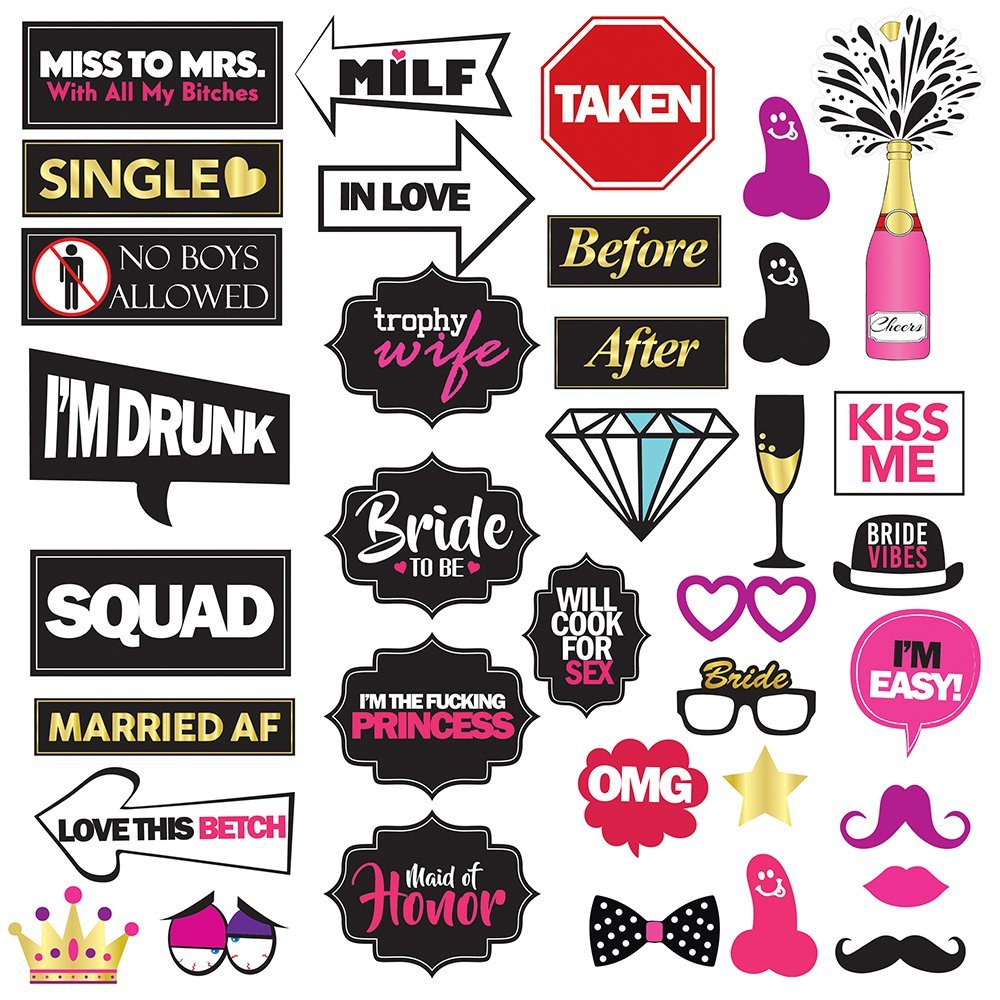 Bachelorette Party Photo Booth Props 