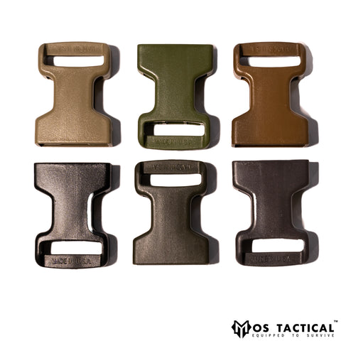 1 Inch Coyote Tan Economy Flat Side Release Plastic Buckles