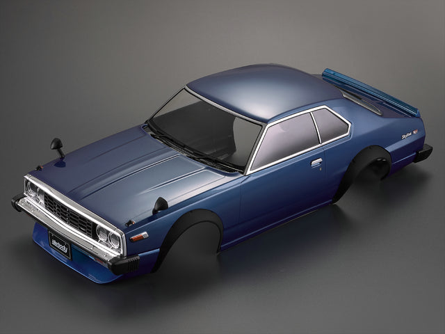 Killerbody 1/10 RC 1977 Skyline Hardtop 2000 GT-ES Finished Body Blue  (Printed) #48700