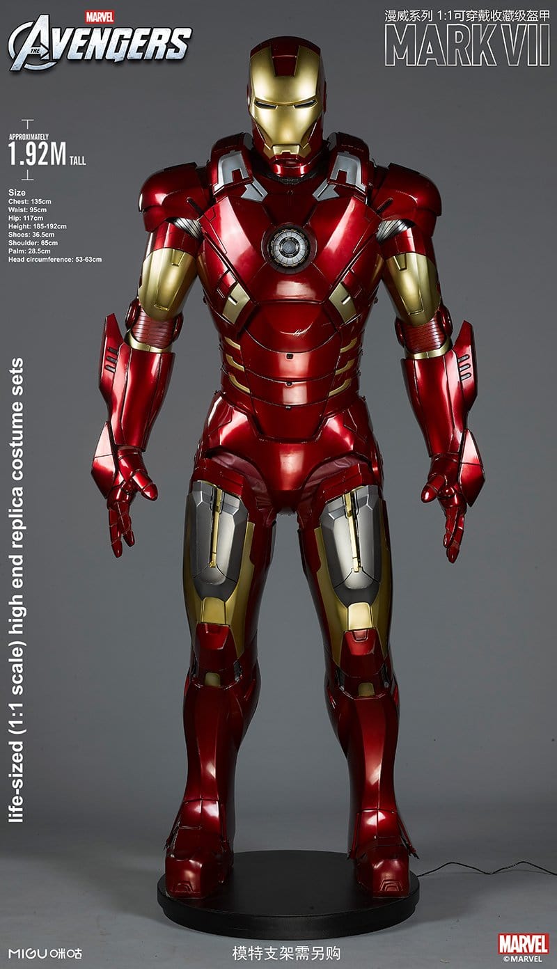1:1 Iron Man Mk7 Suit Life-Size Wearable Armour Newly Upgraded Standar