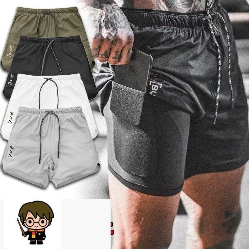 2 in 1 gym shorts