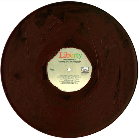 a black 12" vinyl record