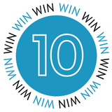 The NIAD Win Win 10 logo - a blue circle with the number 10 inside, surrounded by the word "WIN' in alternating blue and black color, sans serif font.