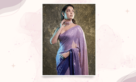 jewellery for purple saree