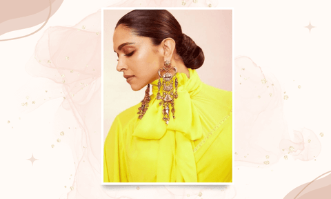 jewellery for yellow saree