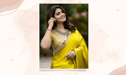 jewellery for yellow saree