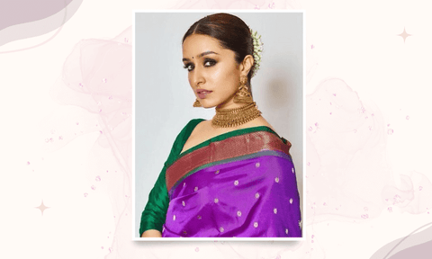 jewellery for purple saree