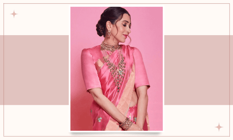 Pink Chikankari Georgette Saree with Sequins Work – Luxurion World