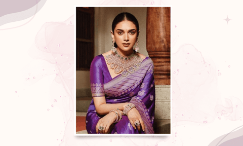 jewellery for purple saree