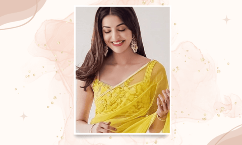 jewellery for yellow saree