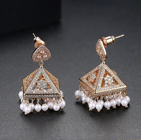 earrings with long kurti