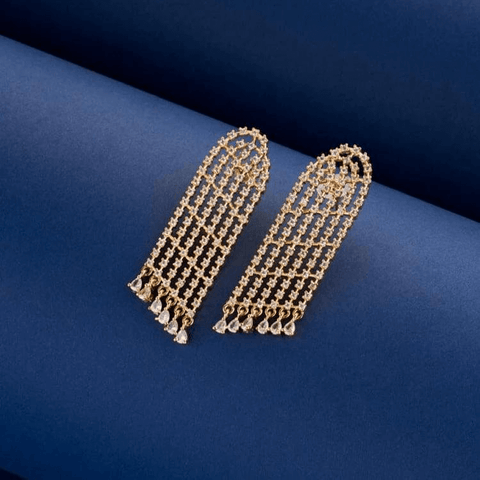 Enticing Intricate Gold Earrings