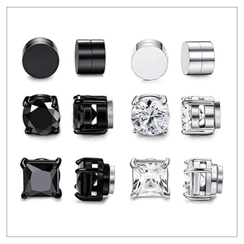 Buy Desire Collection Grey and Black Stainless Steel Magnetic Stud For Boys  Online at Best Prices in India  JioMart