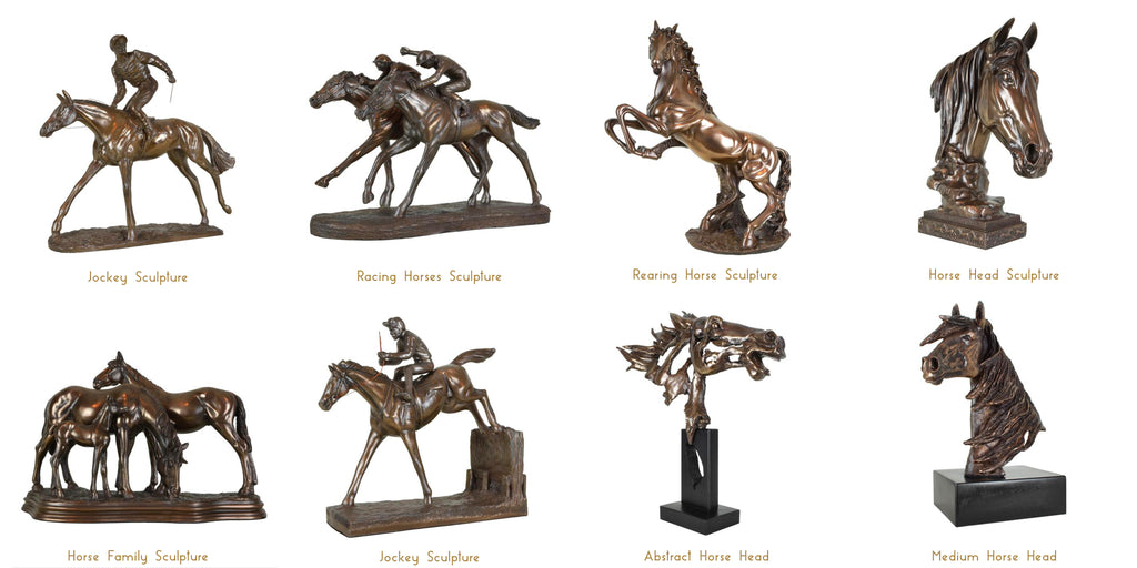 Horse Bronze Sculptures - Luxury Home Accessories - 5mm Design Store London