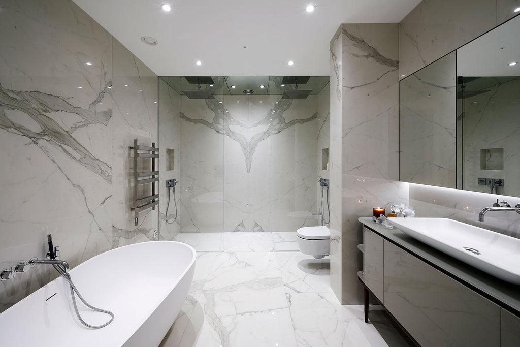 Marble Bathroom Interior Design - Cavendish Square Apartment - 5mm Design Store London
