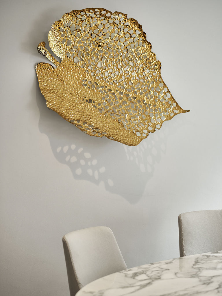 Gold Leaf - Luxury Sculptural Wall Art - Luxury Home Accessories - 5mm Interior Design Store