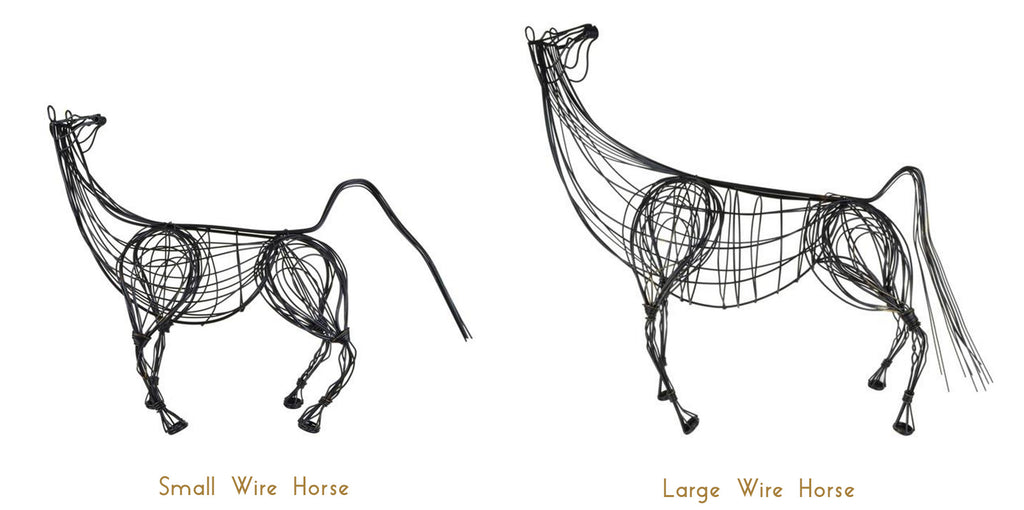 Wire Horse Sculpture - Luxury Home Accessories - 5mm Design Store London