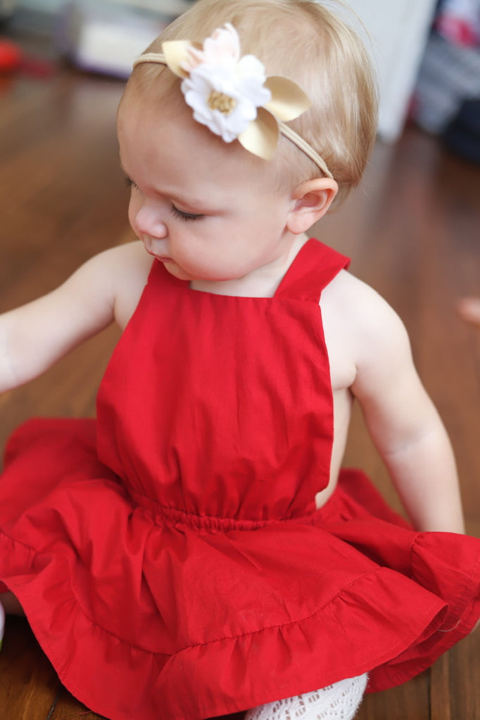 red christmas romper