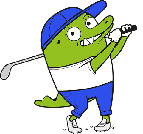 Golfer Big Crocodile Image