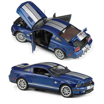 Läs mer om 2008 Ford Shelby GT-500KR Vista Blue w/Silver Racing Stripe Limited Edition Only 1.000 The Franklin Mint