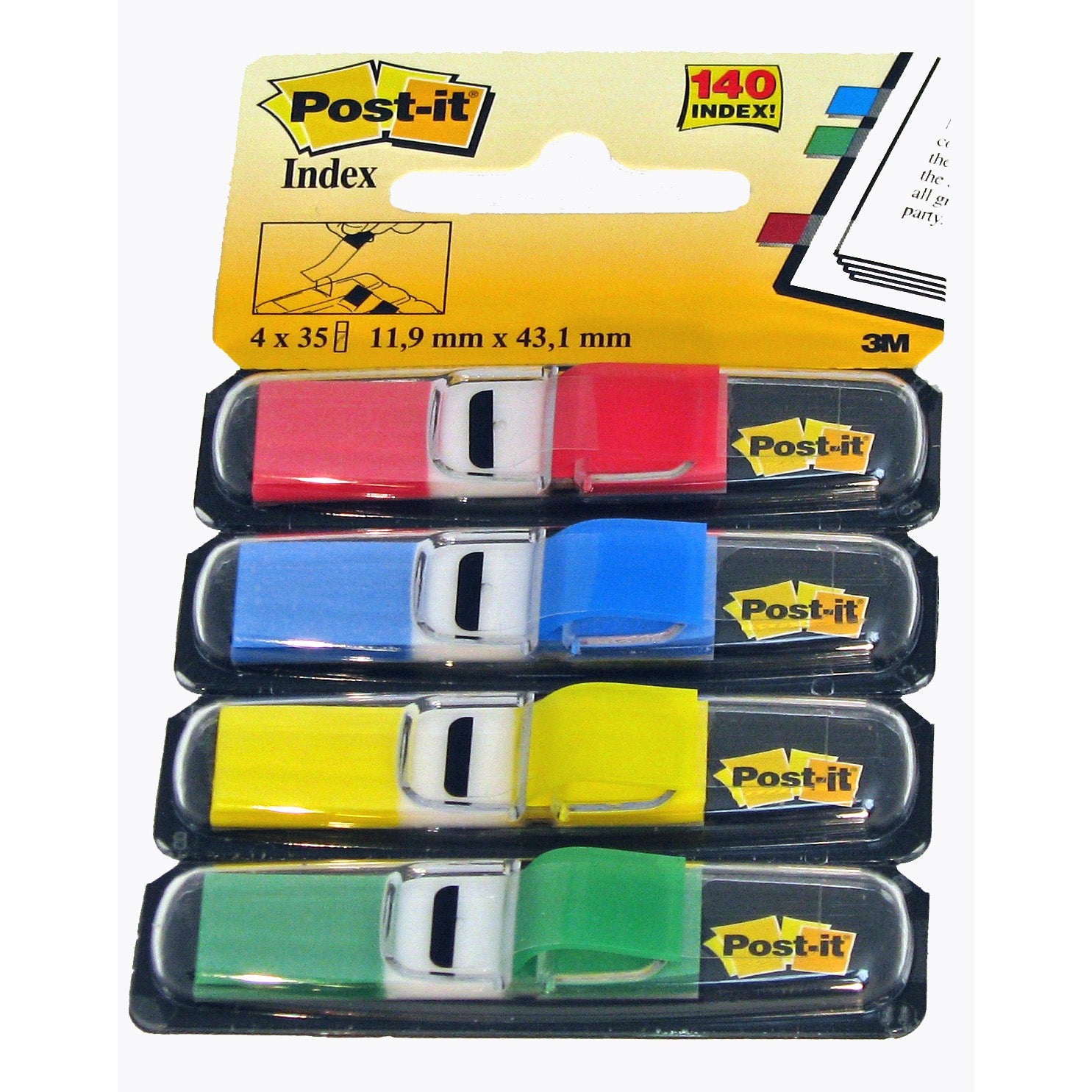 Läs mer om 3M Märkflikar Post-it portabelt set med 4-färger
