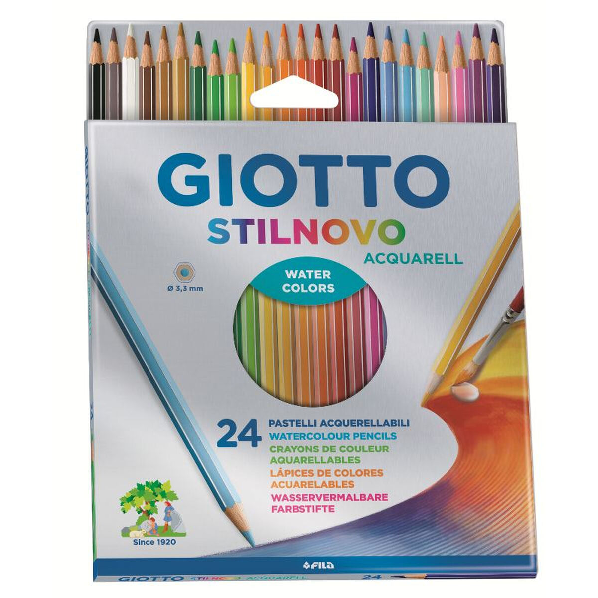 Läs mer om Akvarellpennor Giotto Stilnovo 24 Delar Multicolour