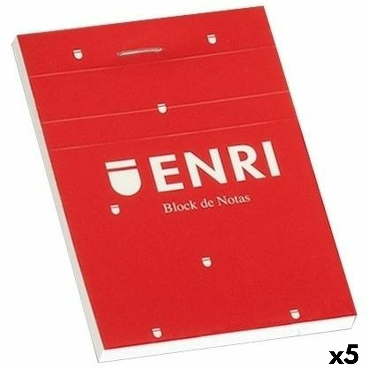 Läs mer om Anteckningsblock ENRI Röd A4 80 Blad 4 mm