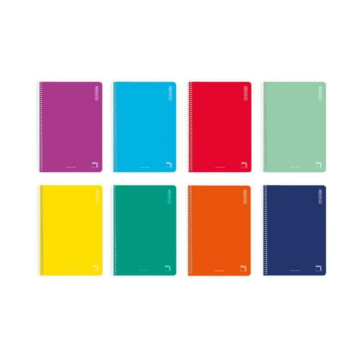 Läs mer om Anteckningsbok Pacsa Basic Multicolour Quarto 10 Delar 80 Blad