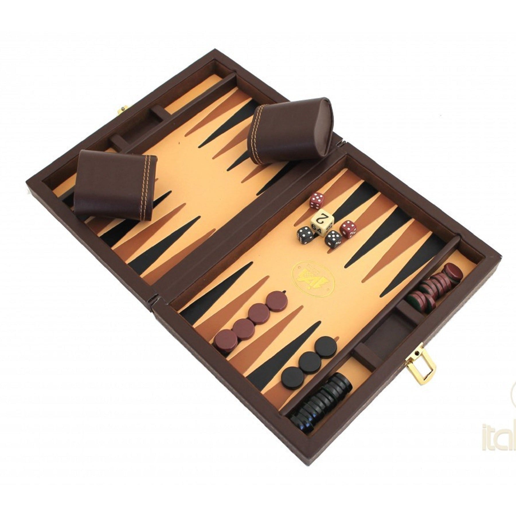 Läs mer om Backgammon Handtillverkat i Läder