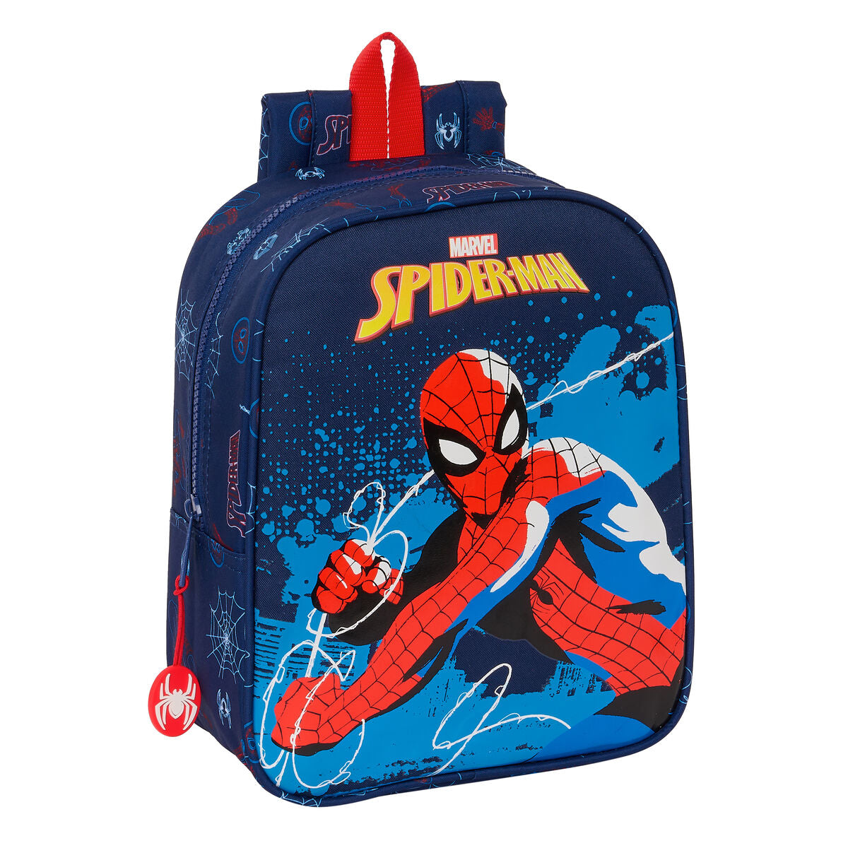 Läs mer om Barnryggsäck Spider-Man Neon Marinblå 22 x 27 x 10 cm