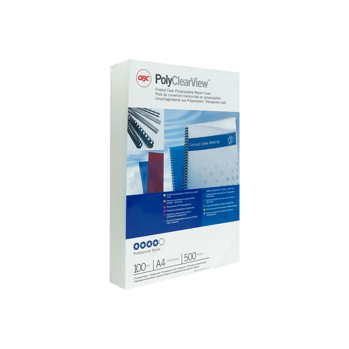 Läs mer om Bindande omslag GBC 100 antal Transparent A4 polypropen