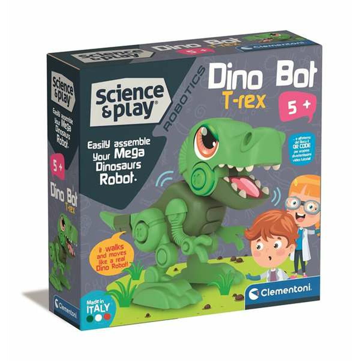 Läs mer om Byggsats Clementoni Dino Bot T-Rex 20 x 20 x 6 cm