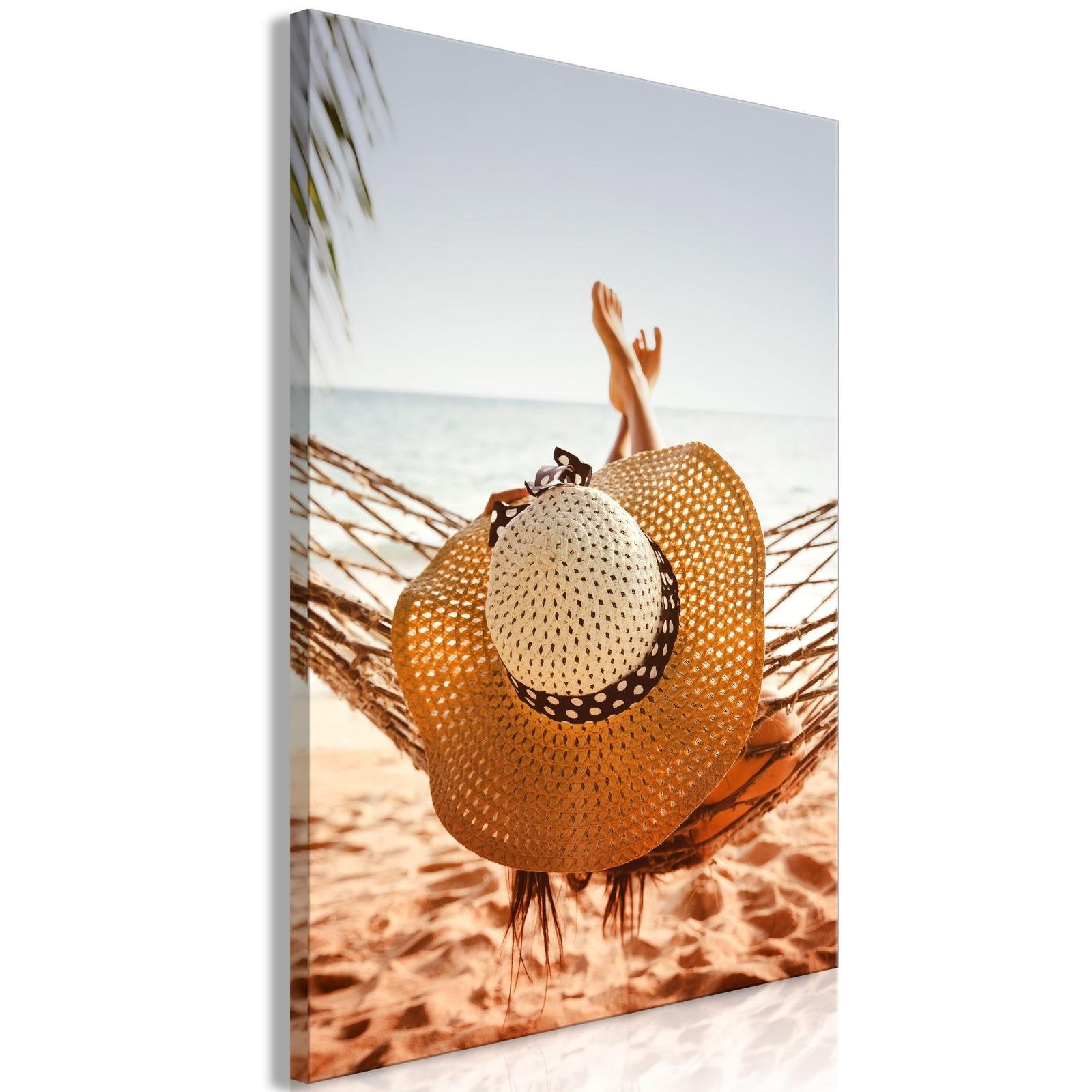 Läs mer om Canvas Tavla - Hammock on the Beach Vertical - 40x60