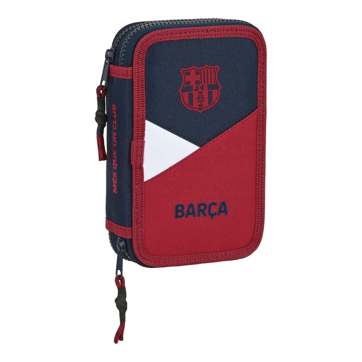 Läs mer om Dubbelt pennfodral F.C. Barcelona Corporativa Blå Rödbrun 12.5 x 19.5 x 4 cm
