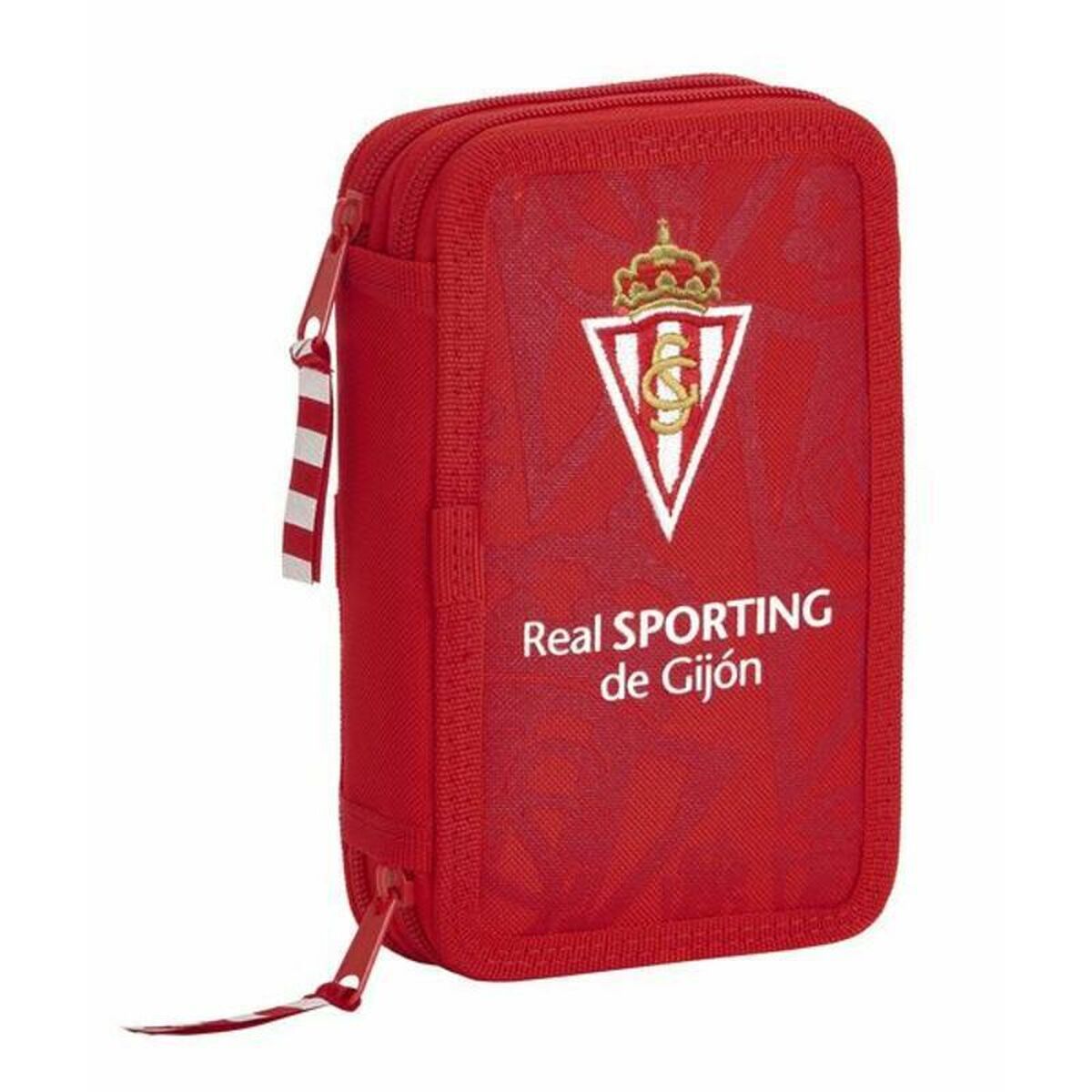 Läs mer om Dubbelt pennfodral Real Sporting de Gijón Röd 12.5 x 19.5 x 4 cm