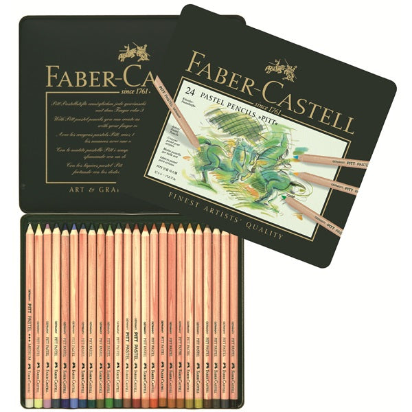Läs mer om FABER-CASTELL 112124 PITT PASTEL 24st pennor i metalletui