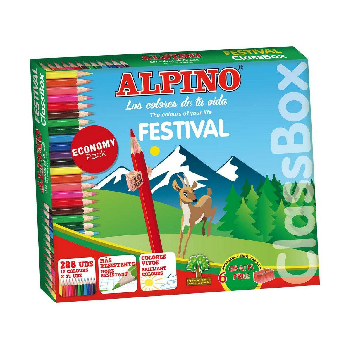 Läs mer om Färgpennor Alpino Festival 288 antal Multicolour